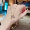 Pendant Necklaces 2021 Trend Vintage Rose Gold Key Shackle Necklace For Women Korean Fashion Christmas Wedding Sexy Ladies