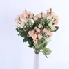 Vit mini Silk Rose Artificial Flowers for Wedding Decoration Brud Fake Flower Bouquet Diy Home Decor Art Accessories for Vase6345494