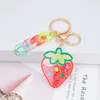 Keychains Summer Girl Key Chain Watermelon Ananas Strawberry Rings Charm Holder Women039S Bag Keychain för bilnycklar8252988