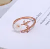 Mode Lucky Branch Flower Ring Justerbar Storlek Vacker Form Guld / Sliver / Rose Gold Koppar Ringar för Kvinnor Män Smycken Gift