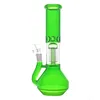 Bong da 10,5 pollici Green Beaker con 6 Arm Perc Classico riciclatore a nido d'ape Fumo di tubi per l'acqua con pipa per bruciatore di olio di vetro e ciotola per tabacco