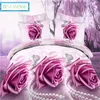 Ensemble de literie Mariage Rose 3D Super Soft Winter Bedsets 34 pcs Housse de couette Taie d'oreiller Couette Ensembles de literie Qualité 9 210309