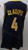 Мужчины баскетбол Domantas Sabonis Jersey 11 Malcolm Brogdon 7 Victor Oladipo 4 Reggie Miller 31 ретро темно-синий белый желтый серый серый винтаж дышащего высочайшего качества