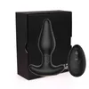 NXY Anal toys Big Plug Vibrator Remote Control Butt 10 Modes Prostate Massager Sex Toys Black Silicone Adult for Men Women 1125