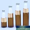 Packing Bottles 50pcs 5ml 10ml 15ml 20ml Portable Amber Aromatherapy Esstenial Oil with Eye Dropper, Mini Empty Dropper