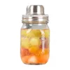 2022 novo jar shaker tampa de aço inoxidável para boca regular mason canning frascos enferrujado à prova de cocktail shaker seco esfregar cocktail 70mm