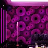 Wallpapers KTV Wallpaper Muur Dekking 3D Stereo Muziek Bar Decoratie Flash Circle Gaming Room Paper Red Geel Blue Purple