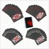 Waterproof PVC Pocker Game Plastic Playing Cards Set Trend 54pcs Deck Classic Tricks Tool Pure Color Black Box-packeda43a09 a52