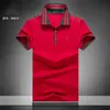 21SS Luxury Fashion Classic Mens Letter Lettersed Вышивая рубашка Polos Cotton Menss Дизайнерская футболка красная белая черная доска Поло Рубашки Мужские M-3XL
