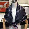 Projektant Damska Kwadratowe Szaliki Klasyczny List Szalik Drukowane Alfabet Szaliki Luksusowy 100% Jedwab Twill Scarf Dla Damskich 90 * 90 CM