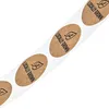 Bookmark 1 Inch Round Natural Kraft Locally Grown Stickers/Grown Local Labels 500 Per Roll