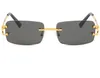 Nya Frankrike Sports solglasögon för män Miljömodemannen Kvinnor Glass Rimless Retro Vintage Gold Eyeglasses Frame Buffalo H279n