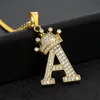 Colliers pendentifs Lettre de couronne AZ initiale pour femmes Style de hiphop punk 26 Alphabet Dancer Curb Chain Neckalces Condeaux de Noël1382312
