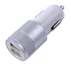 Universal Metal Dual USB Port Car Charger 2.1A 1A Auto Power Adapter for iphone 11 12 13 14 15 Samsung htc f1 mp3 gps