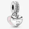 Fit Pandora Charm Bracelet European Silver Charms Beads Crystal Double Heart Family Tree Mother Love Dangle DIY Snake Chain For Women Bangle Necklace Pendents