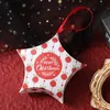 Christmas Pentagram Candy Gift Paper Case Star Shape Food Mini Cartoon Packaging Box Xmas Decoration Storage Organizers BH4850 WLY