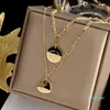 luxury- Heart Smile Coin Pendant Necklace Flat bottom solid love for women Gold Color Jewelry Gifts