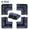 Parts 5Pcs ABS Solar Panel Holder For RV And Yacht Junction Box System Terminal (Black)