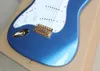 Guitarra eléctrica azul de la guitarra azul Metallic Azue 6 cuerdas con 1 cuerda con herrajes de oro, freteboard de palisandro, rendimiento de alto costo