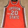 Nikivip Oregon State Beavers University Gary Payton #20 College Retro Basketball Jersey Men 's Stitched Custom Number Name Name Jersys