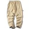ファッション貨物パンツ男性ストリートウェアスウェットパンツ2021新しいマルチポケットジョガーパンツ男性コットンズボンハイストリート品質パンツP0811