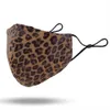 2022 New Adult Fashion Creative Leopard Stampa Maschera di cotone personalizzata Filtro PM2.5 Panno a prova di polvere Maschera di lavaggio