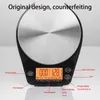 Yiesy 3 kg / 0.1g Cyfrowa skala kawy z zegara szklana powierzchnia wysokiej precyzji kuchnia elektroniczne wagi z pomarańczowym podświetleniem 210927