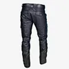 Motard Motocycle Long En Cuir Lâche Rue Style Steampunk Pantalon Rock Roll Long Pantalon Hommes Droit PU En Cuir Pants316c