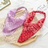 Scrunchies mit Blumendruck, Haarschal, Stirnband, elastisches Haarband, süßer Turban, Kopfbedeckung, Stirnbänder für Damen, Haarschmuck