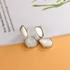 Hoop & Huggie Fashion Shell Earrings Gold Color Cute White Pearl Woman Jewelry Christmas Gift 2021 Trend