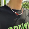 Kpop – collier de perles colorées pour femmes, style Boho, Imitation de perles, fait à la main, chaîne à clavicule courte, bijoux Y2K