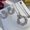ROSE series necklace PIA&GET pendants Inlaid crystal 18K gold plated sterling silver Luxury jewelry high quality brand designer necklaces pendant Premium gifts