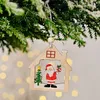 12ピース/セットクリスマスデコレーションサンタ雪だるまスノーフレーク木のペンダント新年クリスマスツリーぶら下がっている飾りJJB11330