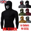 Meihuida Mens Gym Thin Hoodie Langarm Hoodies mit Maske Sweatshirt Casual Reißverschluss Schädel Maske Hoodie Sweatshirt Kapuzenoberteile 201113