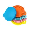 6 Colors Silicone Pet Food Sealed Cans Lids Sealed Food Can Cover Storage Lids Universal Size Fit 3 Standard Size W0056