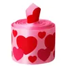 Fita de presente de decoração colorida 5 jardas poliéster cetim fita amor lábios rosa amor impressão dia dos namorados fitas personalização lla7173