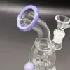latest arrival 5.5" Glass Bong Hookahs Water Pipes Colorful Bongs Heady Mini Pipe Dab Rigs Bubbler Beaker recycle oil rig