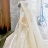 Brudslöjor Bling 3m / 5m Long Cathedral Wedding Veil One Layer Vit Champagne med Comb Party Luxury