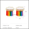 Ohrstecker Schmuck Koreanische Nette Wolke Regentropfen Colorf Legierung Quaste Ohr Tropfen Frauen Mädchen Geschenk Gold Baumeln Ohrring Mode Assories Deliv