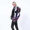 Зимняя многоцветная кожаная куртка из искусственного меха, женская теплая короткая куртка, женские свободные куртки, утолщенная мода 211207