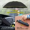 130cm 더블 레이 레이 우산 비 여성 3 폴딩 강한 방풍 대형 남성 품질 블랙 코팅 10K 휴대용 S 210721
