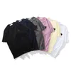 Erkek Giyim Kısa Kollu Tees Polos Mens T-Shirts Yaz Basit Yüksek Kaliteli Pamuklu Sıradan Sıradan Renk T-Shirt Erkekler Moda Top 24113