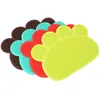 Paw Shape Dog Cat Feeding Mat Pad Pet Dish Bowl Food Water Feed Placemat Table PVC 30cm x 40cm