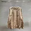 Autumn and winter designers new cashmere sweater women's round neck jacquard letter youth fashion Korean knitted bottoming shirt 2HX8N