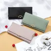 3pcs Wallets Women PU Leaf Prints Three Foldable Credit Card Holder Mix Color