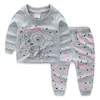 Flickor Jul Pyjamas Conjuntos de Pijama Roupa Infantil Sleepwear Menina Kids Kläder Pajama Set Dziewczya Zestawy 211109