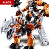 20cm Transformation Toys Robot Car Alloy Plastic Action Figure Dinosaur Model Deformed Robocar Children Boy Gift