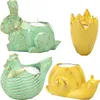 Candeliere in resina animale Coniglio Guscio d'uovo Lumache di pollo Vassoio portacandele a forma di candela Primavera Pasqua Home Office Decorazione