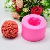 new Handmade Candles DIY Silicone Mold 3D Rose Ball Aromatherapy Wax Gypsum Mould Form Candles Making Supplies EWD6417