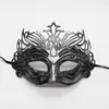 Antik Roman Crown Masquerade Mask Sliver Guldfärg Halv ansikten Venetian Mens Halloween kostym Party Masks